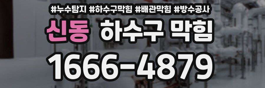신동 하수구 막힘