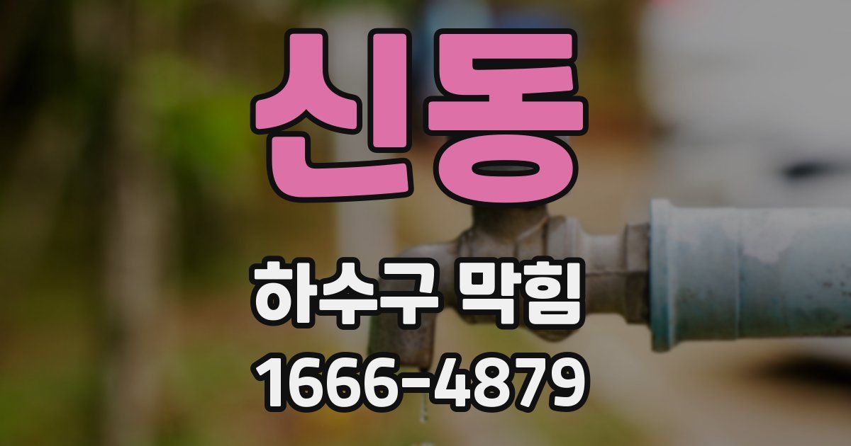 신동 하수구 막힘