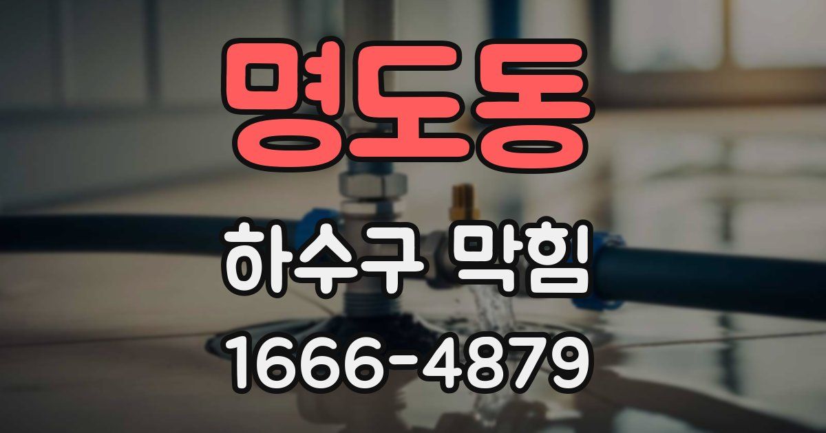 명도동 하수구 막힘