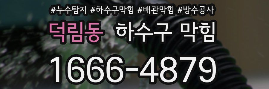 덕림동 하수구 막힘
