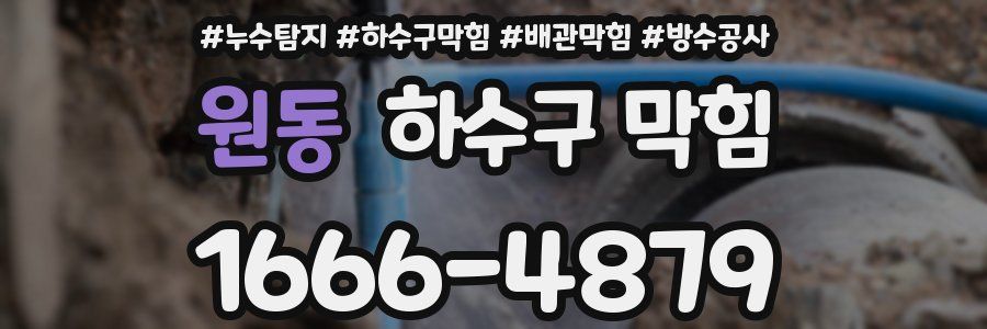 원동 하수구 막힘