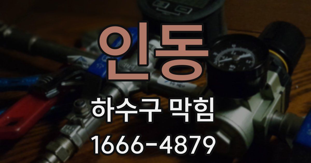 인동 하수구 막힘