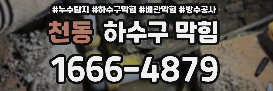천동 하수구 막힘