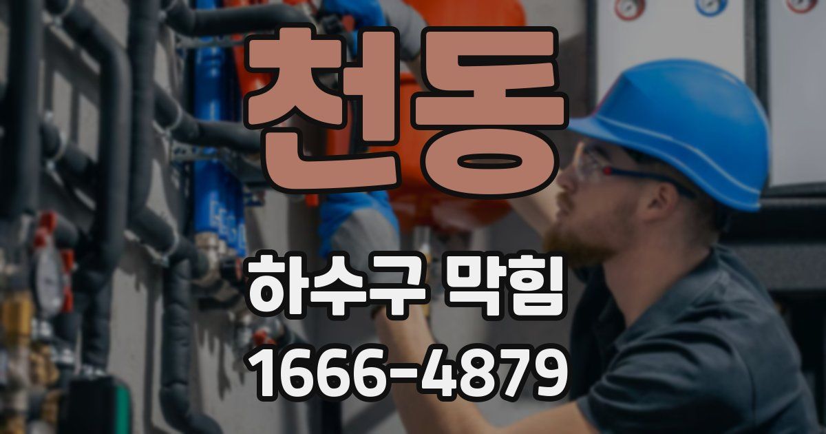 천동 하수구 막힘