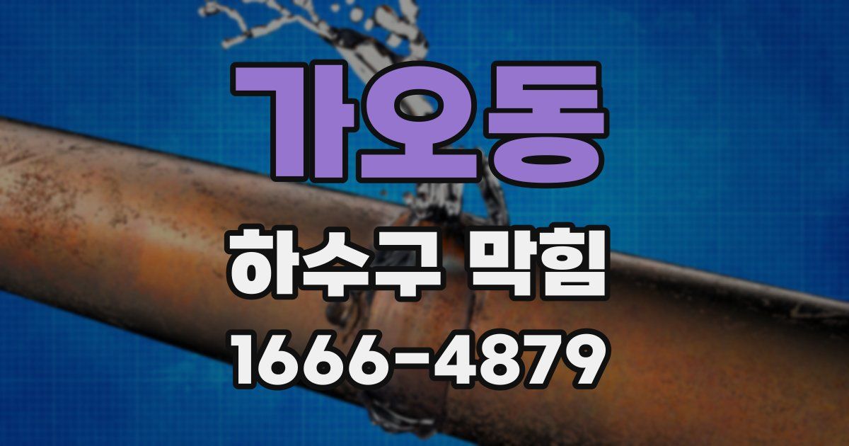 가오동 하수구 막힘