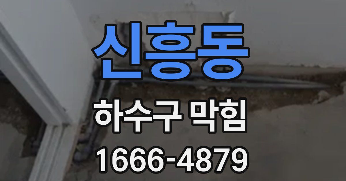 신흥동 하수구 막힘