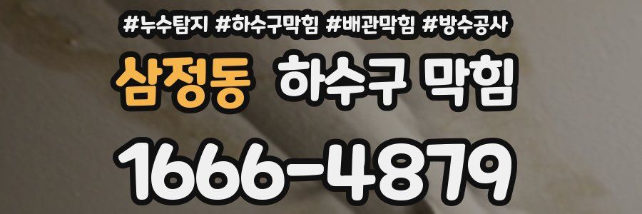 삼정동 하수구 막힘