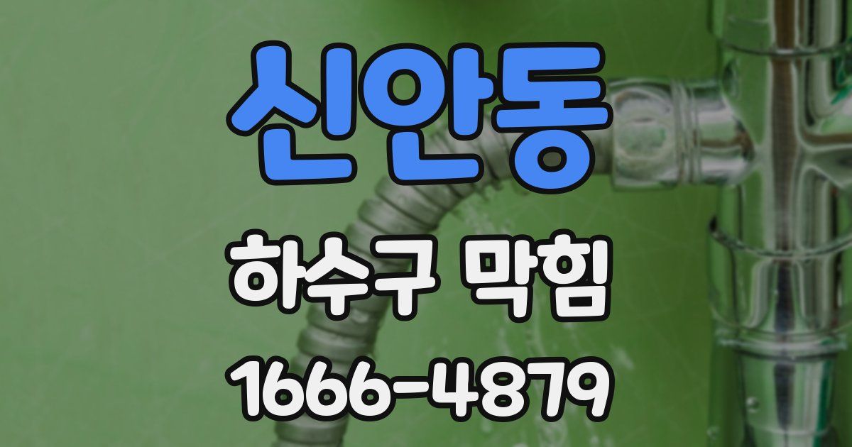 신안동 하수구 막힘