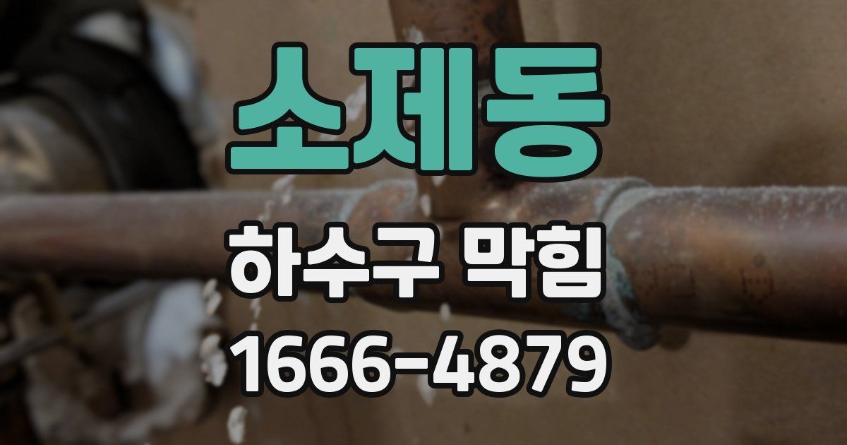 소제동 하수구 막힘