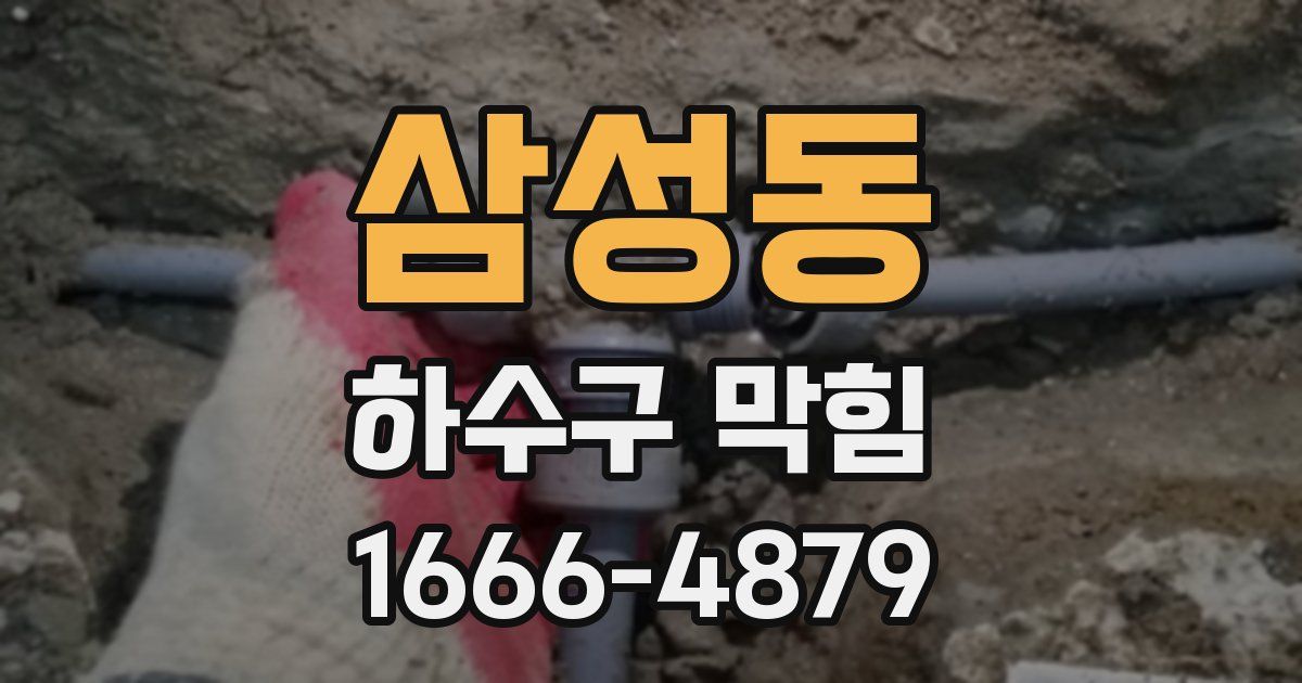 삼성동 하수구 막힘