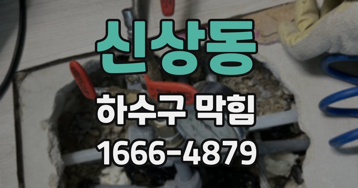신상동 하수구 막힘