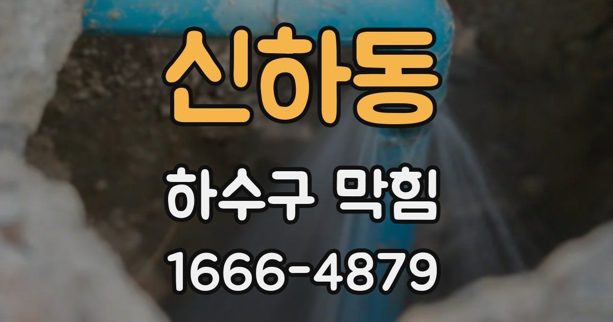 신하동 하수구 막힘