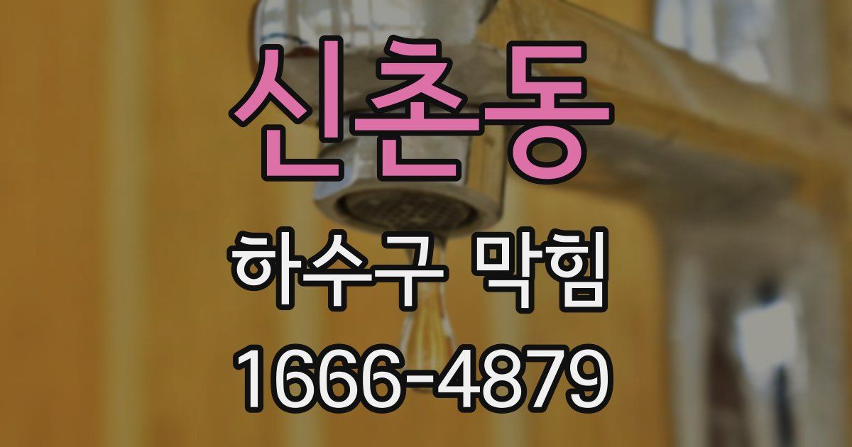 신촌동 하수구 막힘