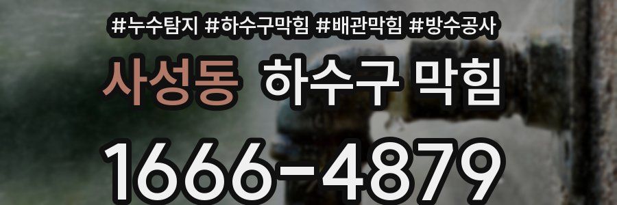 사성동 하수구 막힘