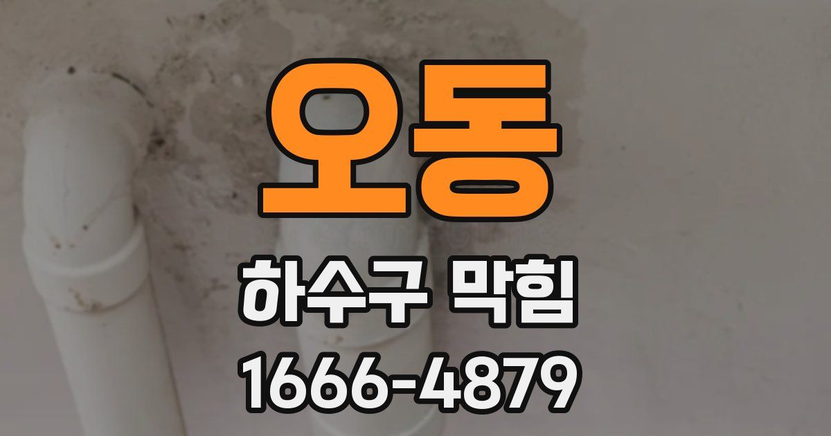 오동 하수구 막힘