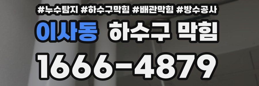 이사동 하수구 막힘