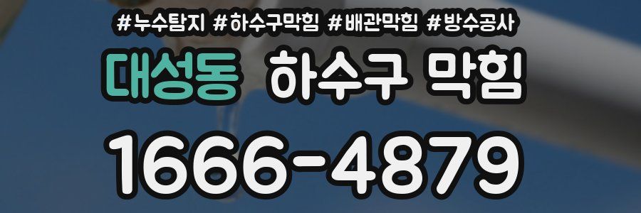 대성동 하수구 막힘
