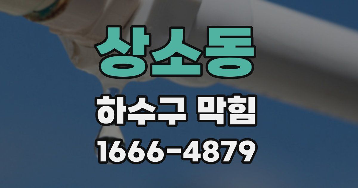 상소동 하수구 막힘