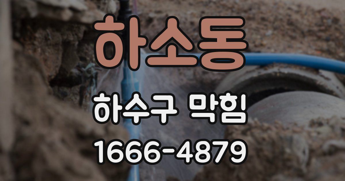 하소동 하수구 막힘