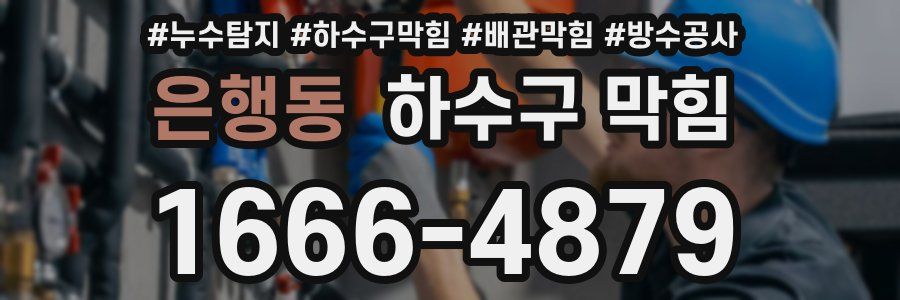 은행동 하수구 막힘