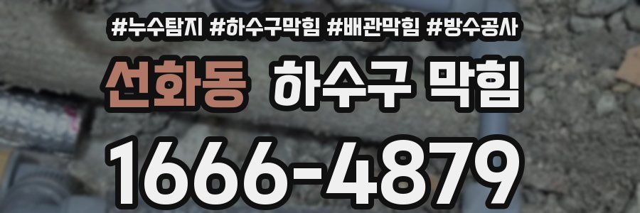 선화동 하수구 막힘