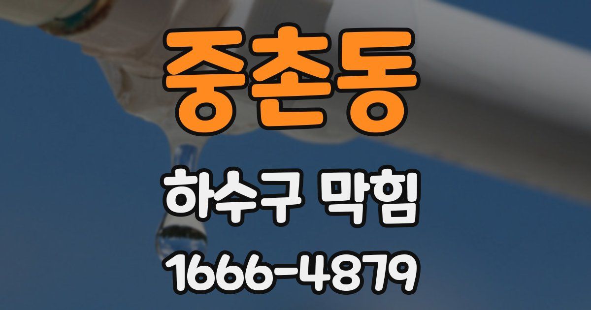 중촌동 하수구 막힘