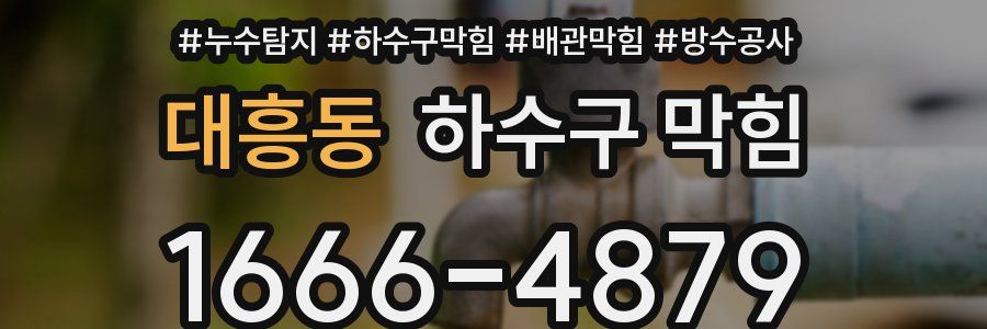 대흥동 하수구 막힘