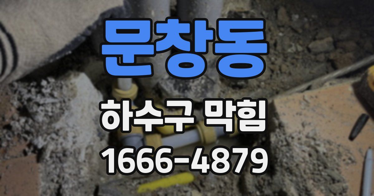 문창동 하수구 막힘