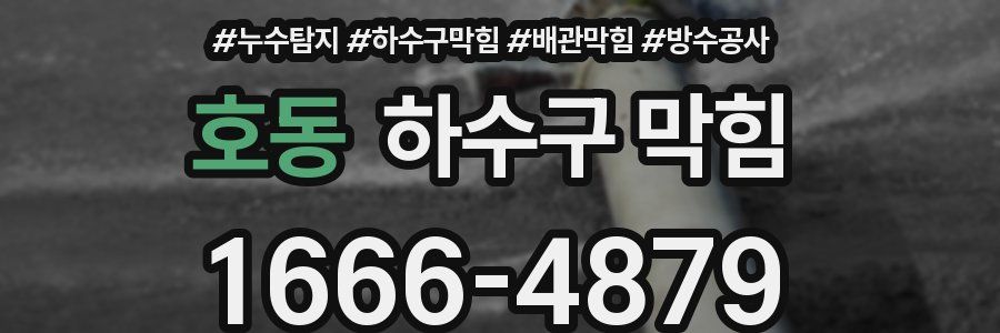 호동 하수구 막힘