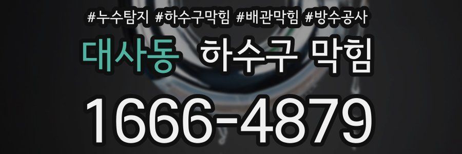 대사동 하수구 막힘
