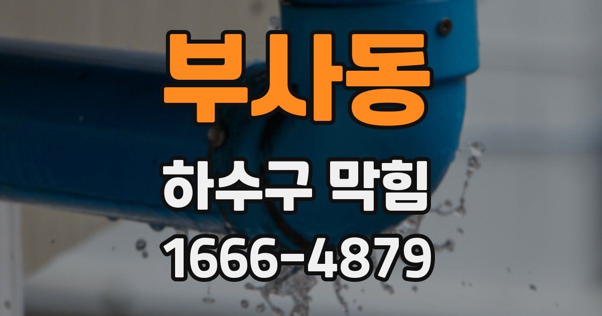부사동 하수구 막힘