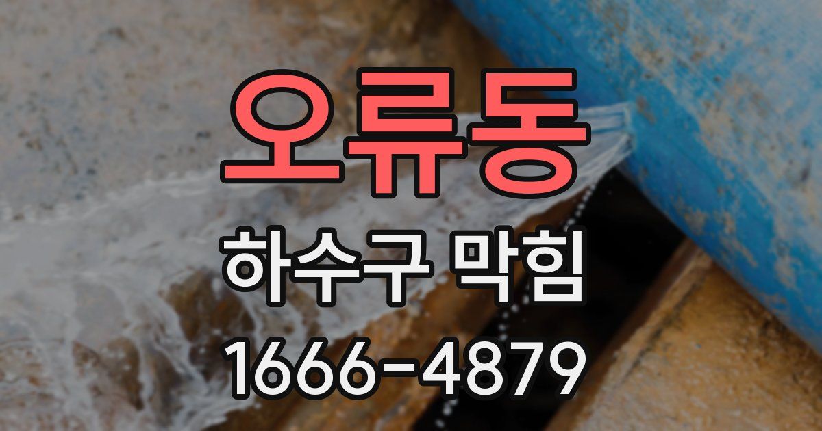 오류동 하수구 막힘