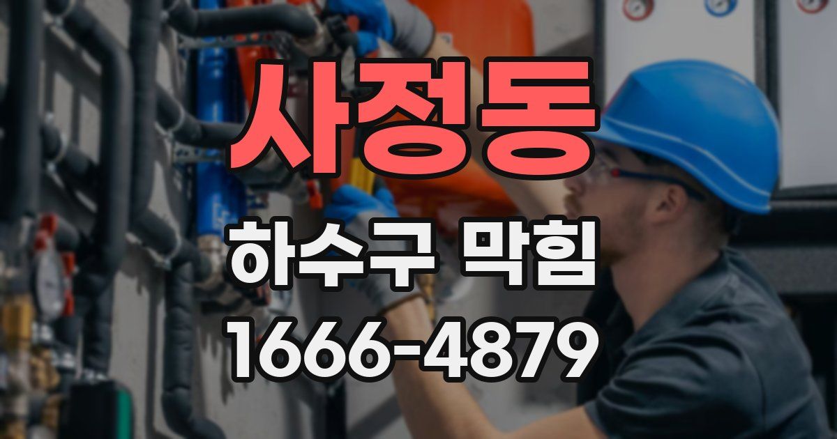 사정동 하수구 막힘