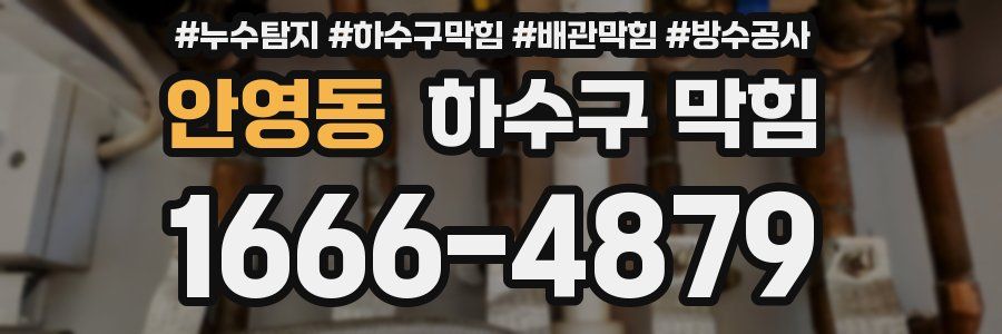 안영동 하수구 막힘