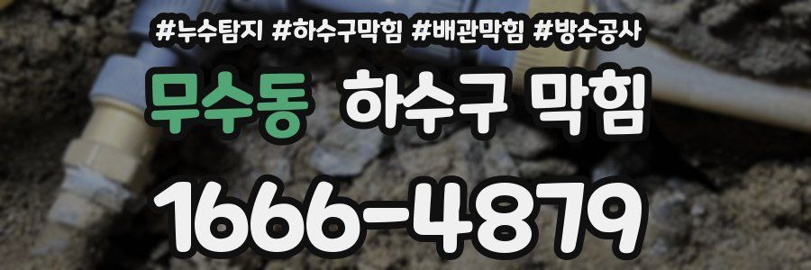 무수동 하수구 막힘