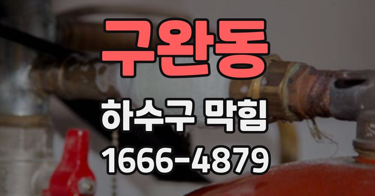 구완동 하수구 막힘