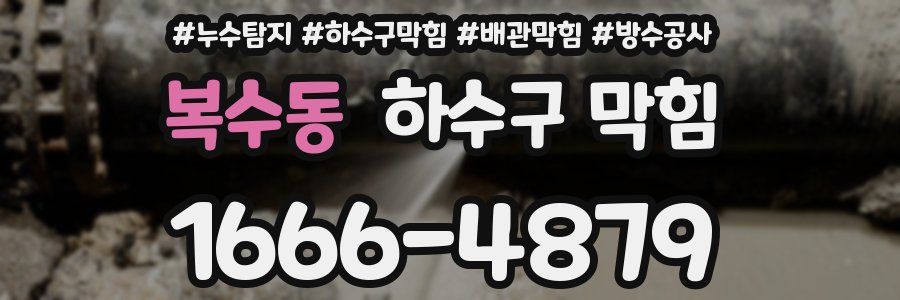 복수동 하수구 막힘