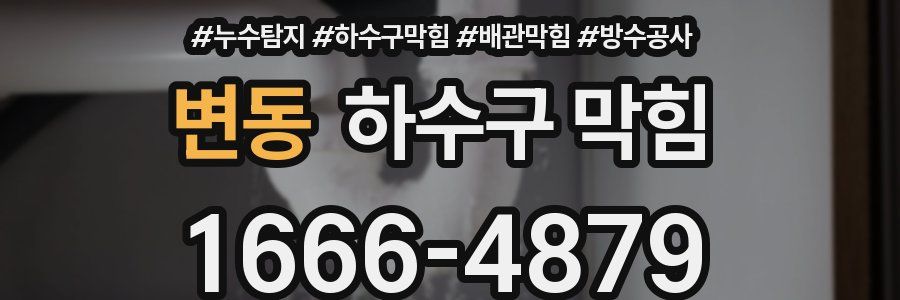 변동 하수구 막힘
