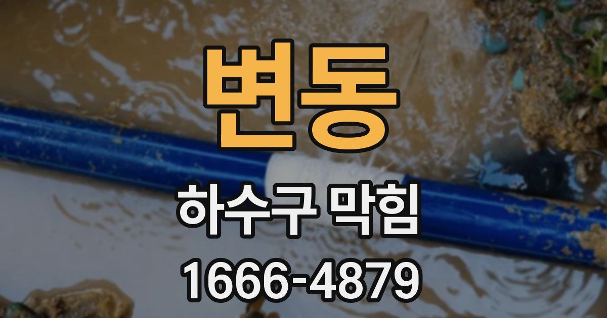 변동 하수구 막힘