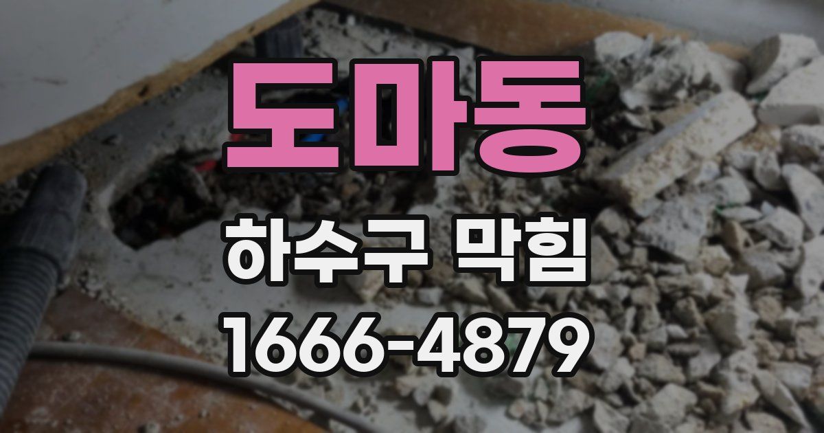 도마동 하수구 막힘