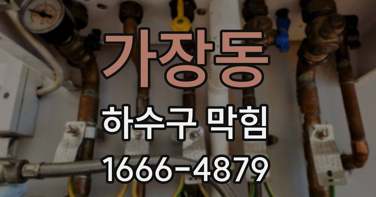 가장동 하수구 막힘