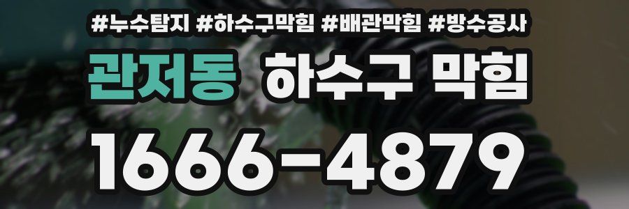 관저동 하수구 막힘