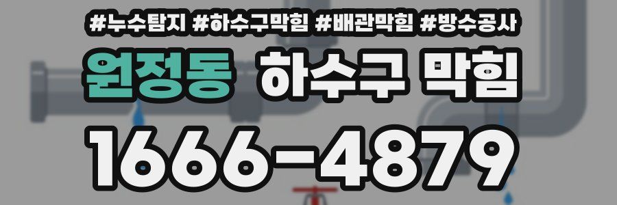 원정동 하수구 막힘