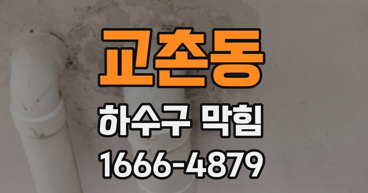 교촌동 하수구 막힘