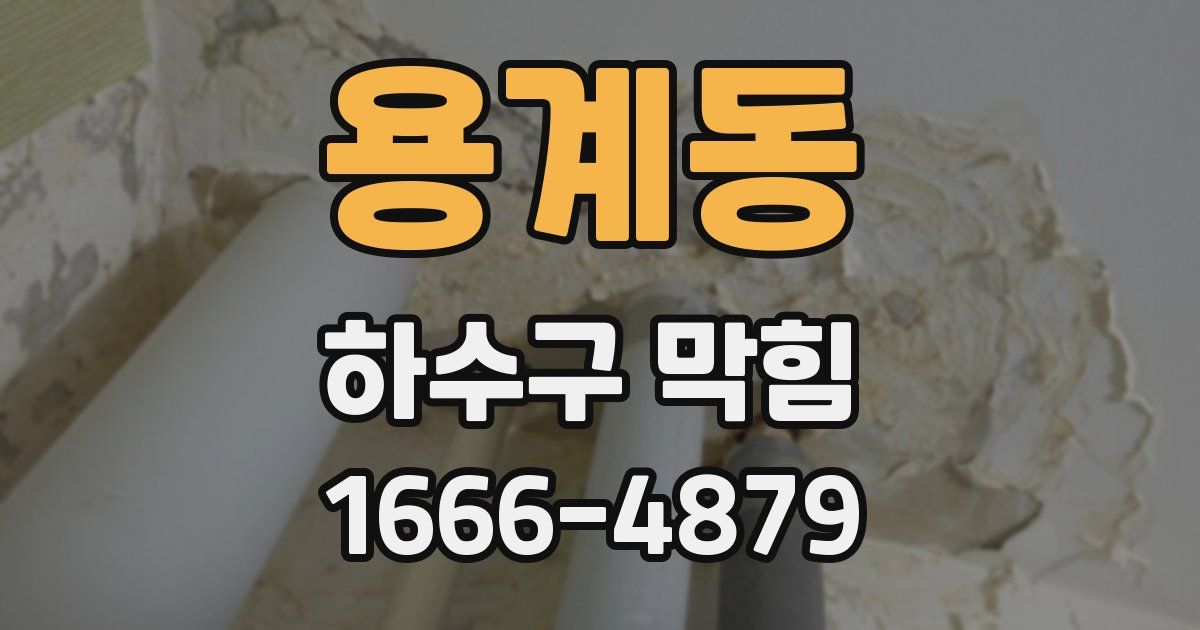 용계동 하수구 막힘