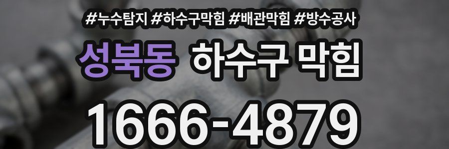 성북동 하수구 막힘
