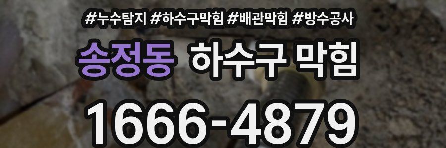 송정동 하수구 막힘
