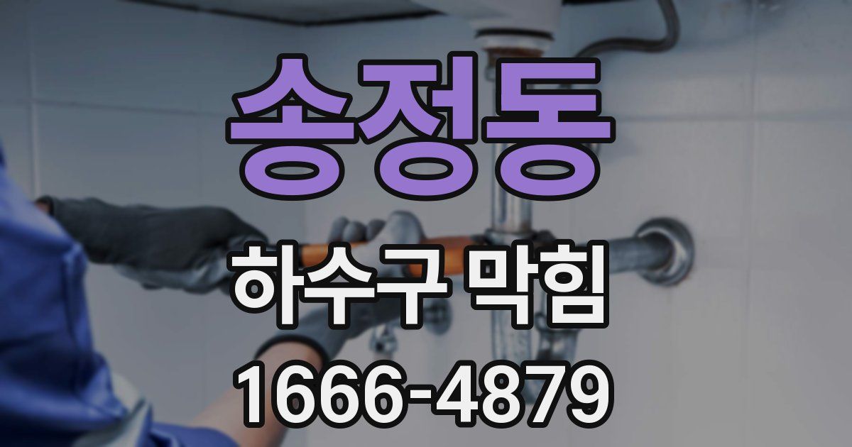 송정동 하수구 막힘