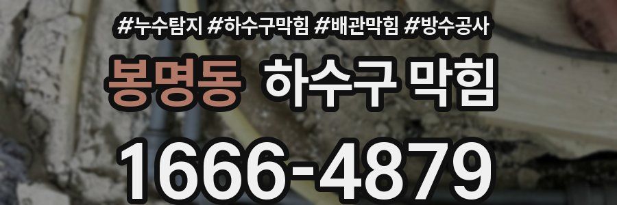 봉명동 하수구 막힘