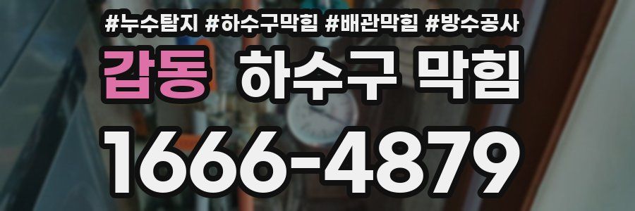 갑동 하수구 막힘